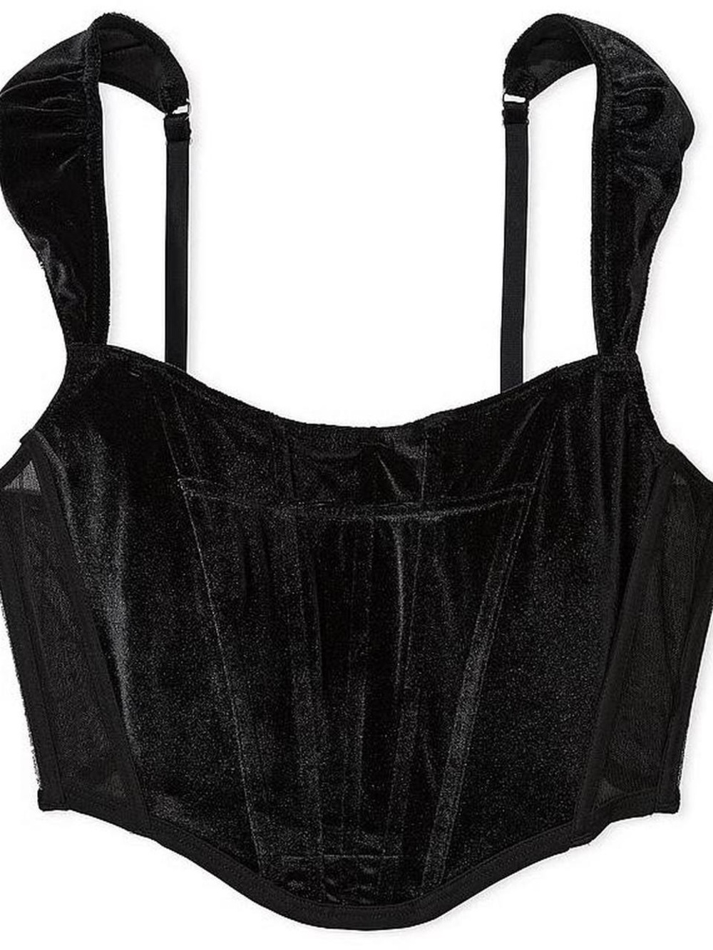 Victoria’s Secret Black Velvet Corset Top